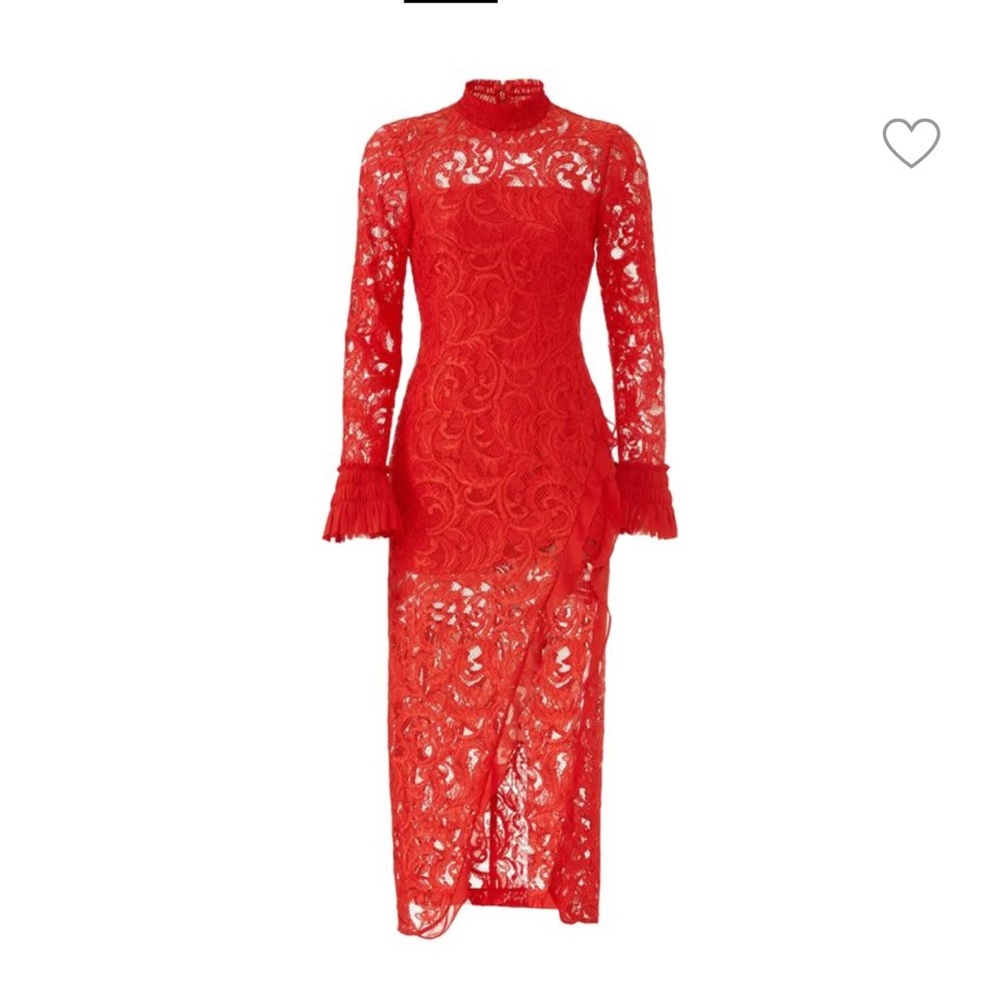 Alexis Red Lace Long Sleeve Dress